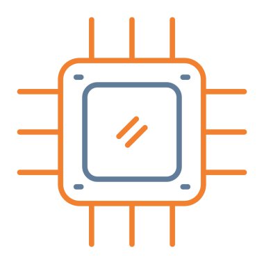 İşlemci. Web simgesi basit illüstrasyon