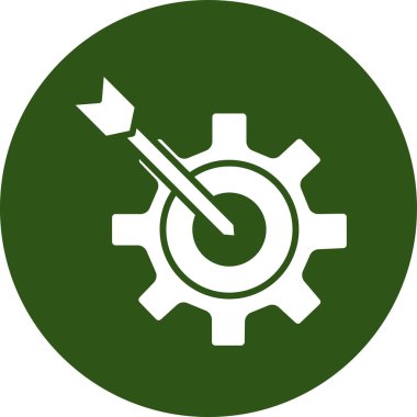 Sikke ayarları düz yuvarlak vektör simgesi