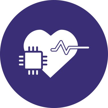 Kalp. Web simgesi basit illüstrasyon