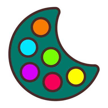 Renkli benekleri olan bir uydunun vektör çizimi.