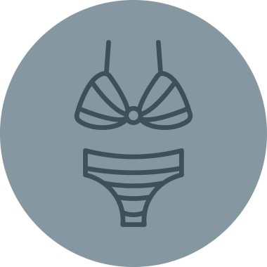 bikini düz renk simgesi