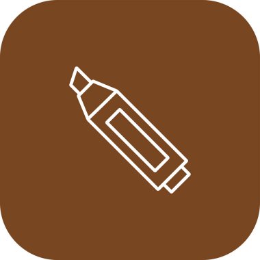 vektör düz kalem biçimi simgesi