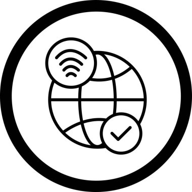 Wifi simgesi, vektör illüstrasyonu