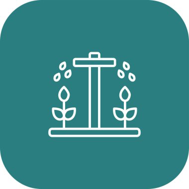 güzel bahçe kabartma vektör simgesi