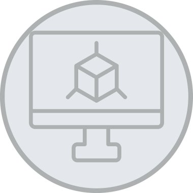 Dizüstü bilgisayar simgesi vektör çizimi