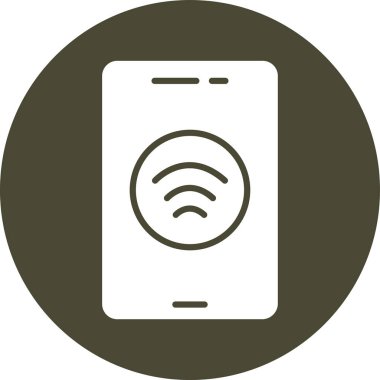 Cep telefonu simgesi, vektör illüstrasyonu