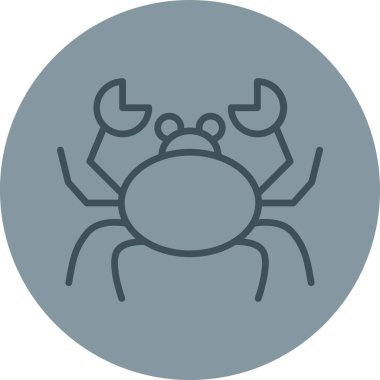 Yengeç simgesi vektör illüstrasyonu