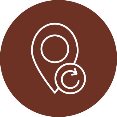 Harita göstergesi kahve simgesi ile