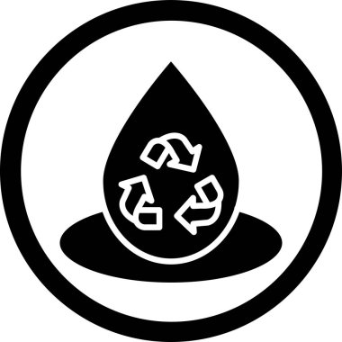 Bir damla suyun vektör illüstrasyonu