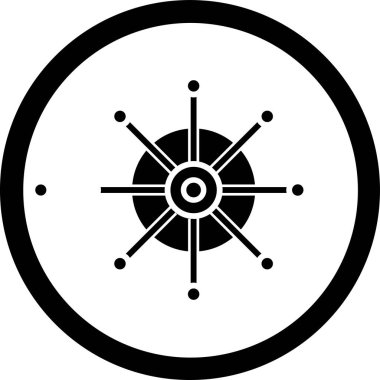 pusula simgesi, vektör illüstrasyonu