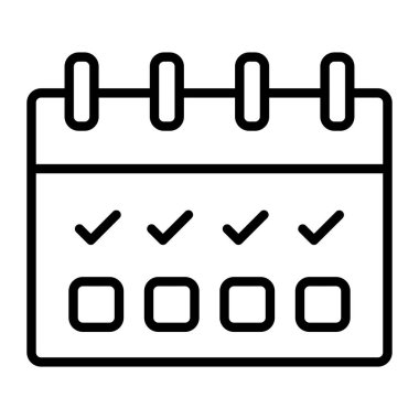 Takvim simgesi vektör illüstrasyonu