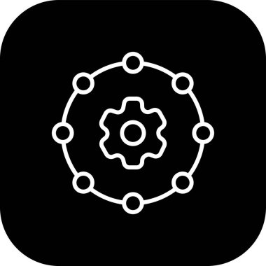 Modern b 'nin vektör illüstrasyonu vites simgesinden yoksun