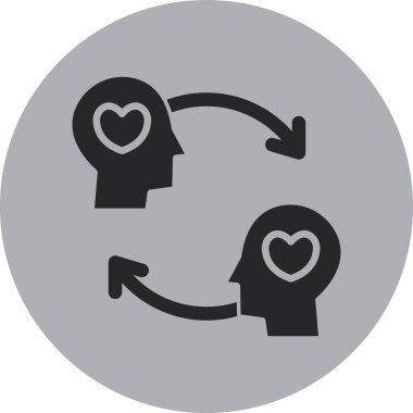 Kalp vektör simgesi modern basit vektör çizimi