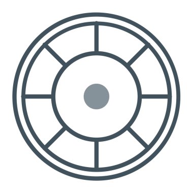 Hayran ikonu. İnce çizgi ve mavi tasarım. vektör illüstrasyonu