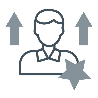 ok simgesine sahip iş adamı.