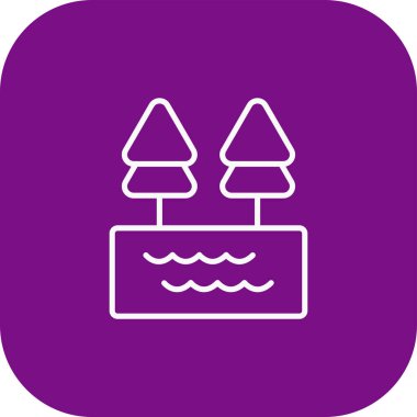 güzel bahçe vektör çizgisi simgesi