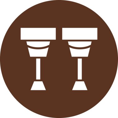 Kahve fincanları simgesi, vektör illüstrasyonu