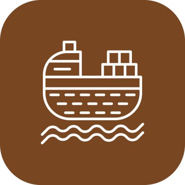 Gemi simgesi vektör illüstrasyonu