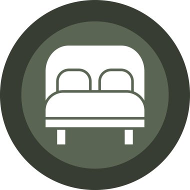 kanepe düz yuvarlak vektör simgesi