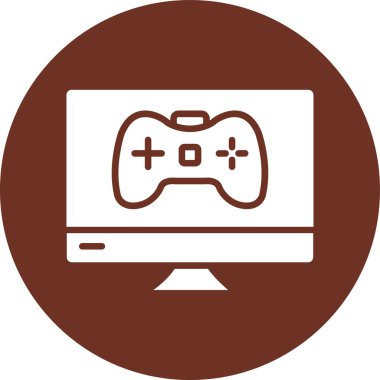 Oyun simgesi. Web için Gamepad vektör simgelerinin düz çizimi