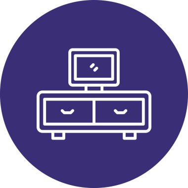 Vektör TV simgesi illüstrasyonu