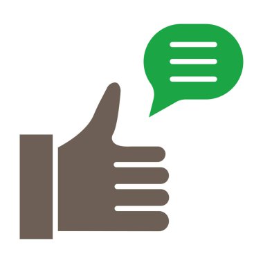 Başparmak yukarı simgesi. Düz çizim. yeşil ve gri vektör simgeleri.