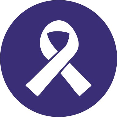 Kanser kurdele vektör çizgisi simgesi