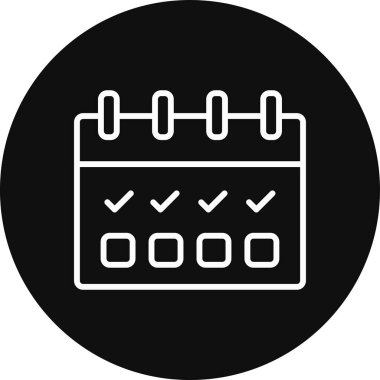 vektör Takvimi Simgesi illüstrasyonu