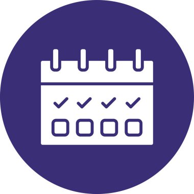 Takvim simgesinin vektör illüstrasyonu