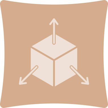 Boş bir beyaz daire ile bir karton kutunun vektör simgesi