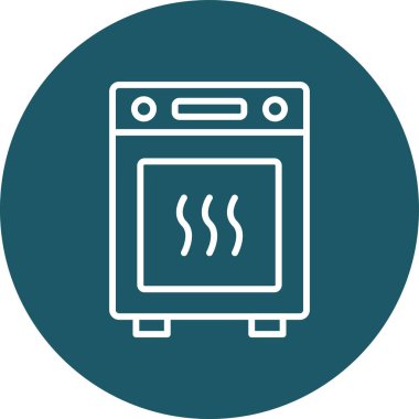 Fırın simgesi, vektör çizimi