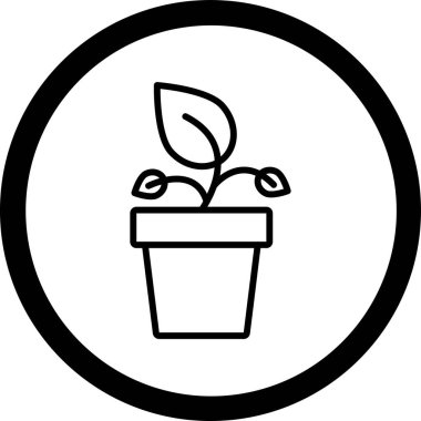 Modern bitki simgesinin vektör illüstrasyonu