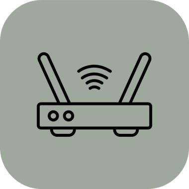 router vektör resimleme.