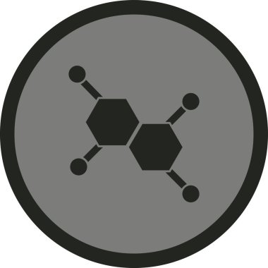 Moda biçimi izole edilmiş arkaplanda molekül simgesi