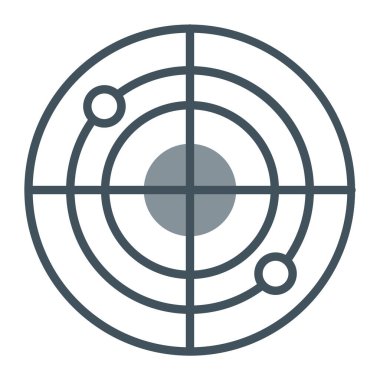 Radar. Web simgesi basit illüstrasyon