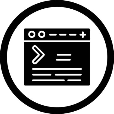 Tarayıcı bilgisayar simgesi ana hat biçiminde