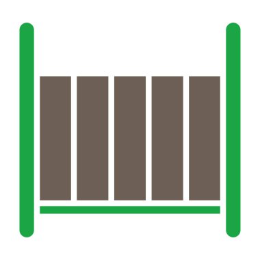 Çit simgesi, düz tasarım biçimi