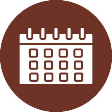 Takvim. Web simgesi basit illüstrasyon