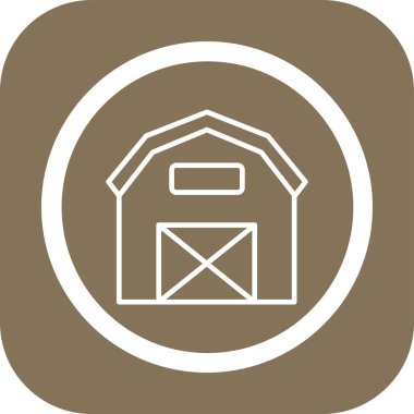 çiftlik evi simgesi, vektör illüstrasyonu