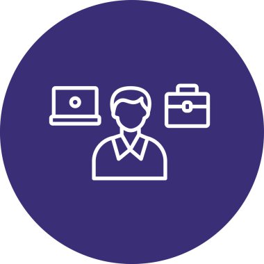 İş adamı simgesinin vektör illüstrasyonu