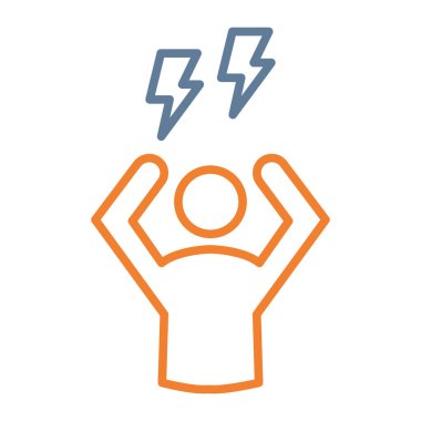 güç vektörü ince çizgi simgesi.