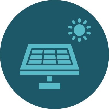 Güneş paneli simgesinin vektör illüstrasyonu