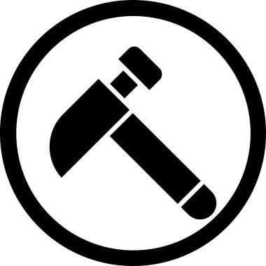 Çekiç ikonu vektör illüstrasyonu