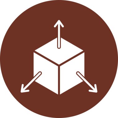 Bir kutu simgesinin vektör illüstrasyonu