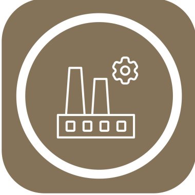 vektör simgesi, fabrikalı dişli simgesi