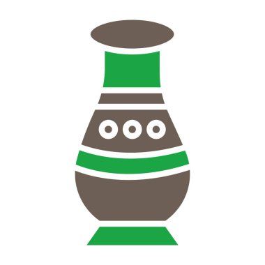 Yeşil kahve fincanı ikonu. vektör illüstrasyonu