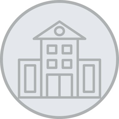 okul vektör simgesi modern illüstrasyon