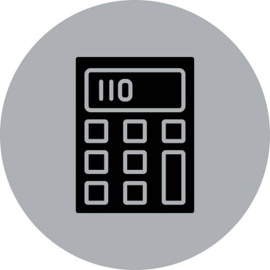 hesap makinesi simgesi vektör illüstrasyonu