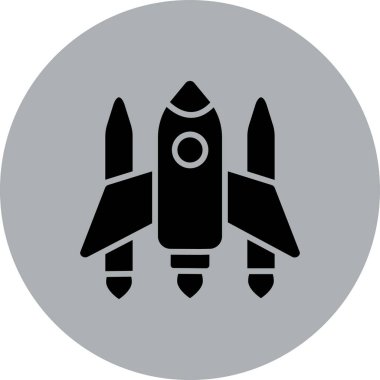 roket ikonu vektör illüstrasyonu