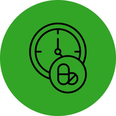 Saat simgesi vektör illüstrasyonu